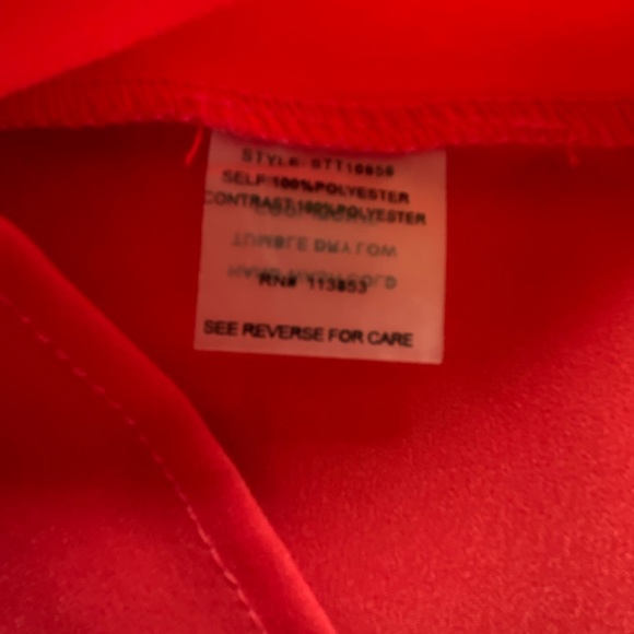 Sugarlips Red/Coral Top with Tulle Detail - Picture 8 of 11